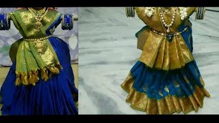 Easy 2 methods of varalakshmi ammavaru saree alankarana ideas varalakshmi vratam amma decoration [upl. by Nois804]