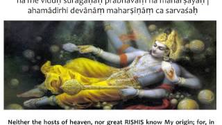 Bhagavad Gita Chapter 10  Verse 2 [upl. by Hannibal]