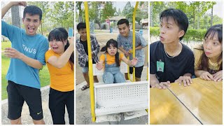 Fake phone ringing to troll a couple 😁🤣 Linh Nhi Shorts [upl. by Larrabee]