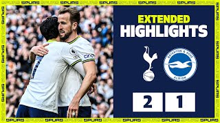 SPURS 21 BRIGHTON  EXTENDED HIGHLIGHTS  Sonny scores 100th PL goal and Kane grabs winner [upl. by Gnni28]