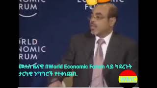 Meles Zenawi historic speech on World Economic Forum [upl. by Almena]