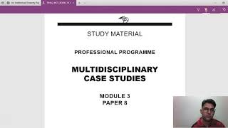 CompanySecretary Professional Multidisciplinary Case Study Module 3 New Syllabus MDCS [upl. by Orsola433]