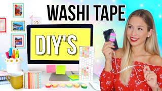 WASHI TAPE IDEEN ✂️ 5 Washi Tape DIYs  HACKS  DIY Deutsch [upl. by Rheingold479]