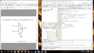 Ejemplo del Multiplexor 21 en un editor de texto VHDL en QUARTUS II  2018 [upl. by Irabaj]