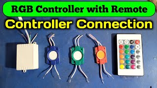 RGB Controller Wiring with Remote control  12v Led lights control  Electronics Verma [upl. by Weed860]