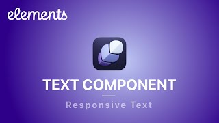 Text Component Making Text Responsive [upl. by Natala522]