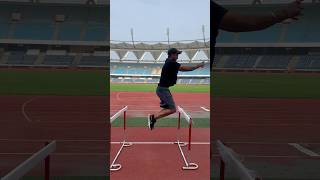 Hurdles jump workout 💪🏻 trackandfield shorts 100m athletics trending [upl. by Aniretak]