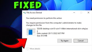 Fix Folder Access Denied  You need permission to perform this action in Windows 10 11 8 [upl. by Dominique444]