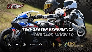 Troy Corser 🐊  Pillion ride BMW S 1000 RR M Mugello Circuit  360° interactive [upl. by Kruter]