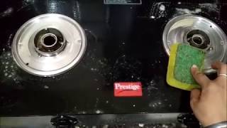 How to clean glass top stove  glass top stove cleaning without any costly cleaner by pratishtha [upl. by Zaob]