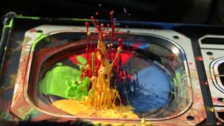 Paint on Speaker l Slow Motion l HD [upl. by Dougie]