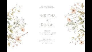 NIKITHA WITH DINESH WEDDING LIVE STREAMING [upl. by Halullat]