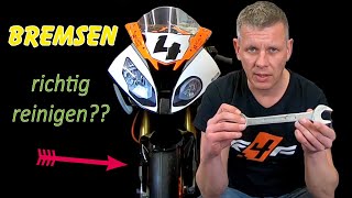 Bremsenreinigung am Motorrad  racing4funde Tipps amp Tricks [upl. by Dnama]