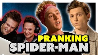 TOM HOLLAND INTERVIEW PRANK EARPIECE [upl. by Mikeb]