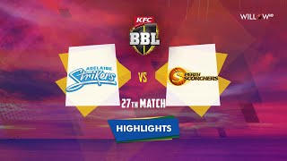 Highlights 27th Match Adelaide Strikers vs Perth Scorchers  27th Match  ADS vs PRS [upl. by Mij]