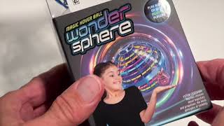 Unboxing the flying Magic Hover Ball Wonder Sphere Boomerang Ball [upl. by Armbruster]