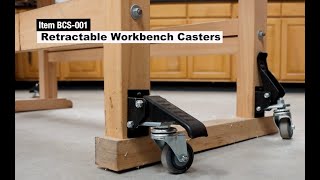 Retractable Workbench Casters  Rock Solid or On the Move [upl. by Hgielrac]