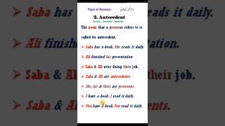 antecedent  antecedent pronoun  antecedent agreement  antecedent definition  antecedent examples [upl. by Damalus95]