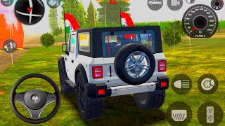 Doller Songs Modified Mahindra New White Thar 🚗 Indian Car Simulator 3D 🚗 indiancarssimulator3d [upl. by Mencher]