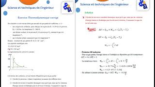 Exercice cycle thermique dun gas parfait [upl. by Adialeda]