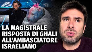 La magistrale risposta di Ghali allambasciatore israeliano [upl. by Namlak538]