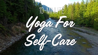 10Minute Yoga For Self Care  Restorative Yoga  Yoga With Adriene [upl. by Urbana]