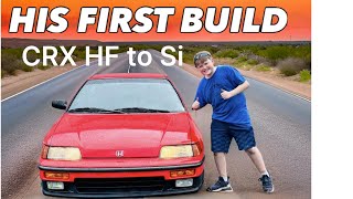 My son Builds his FIRST CAR CRX HF  Part 1 [upl. by Keene]