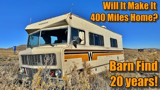 Will This 1977 Winnebago Run And Drive 400 Miles After 20 Years Abandoned [upl. by Carolin]