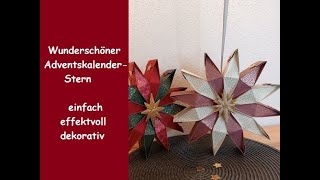 Mega AdventskalenderStern  einfach effektvoll und dekorativ  Stampin´ Up® [upl. by Einamrej]