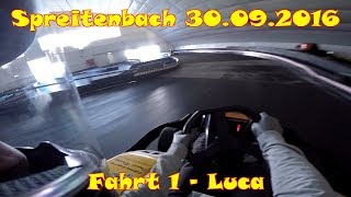 Kartbahn Spreitenbach 30092016  1 Fahrt  Luca [upl. by Yecac176]