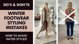 Winter Footwear Styling Tips Dos and Donts 2023 How to stop yourself looking dated [upl. by Vernor]