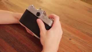 Kodak Retina Reflex  how to insert and rewind film [upl. by Dulsea]