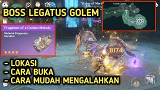 Lokasi amp Cara Buka Boss Arlecchino Legatus Golem  Drop Material Fragment Of A Golden Melody Genshin [upl. by Hadleigh]