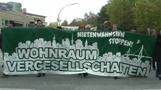 Mietenwahnsinn Stoppen Hamburg Protest [upl. by Barbur]