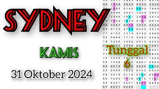 Tarikan Paito Sydney Kamis 31 Oktober 2024Prediksi Sdy Hari iniRumus Jitu SdyBocoran Sdy [upl. by Asenad992]