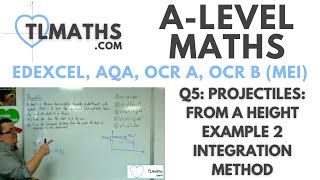 ALevel Maths Q515 Projectiles From a Height Example 2 Integration Method [upl. by Ibson]