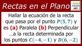 RECTA PARALELA Y RECTA PERPENDICULAR A OTRA RECTA [upl. by Kauffman997]