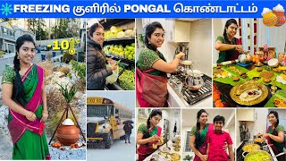 🌾 பாரம்பரிய பொங்கல் பூஜை 2024  Special Lunch Menu  Pongal Festival Day In My Life  USA Tamil VLOG [upl. by Attekal]