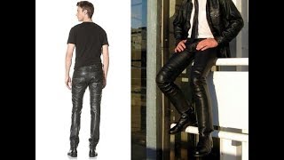 Mens Leather Dress Pants [upl. by Alyk]