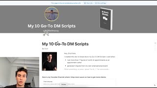 My 10 Go To Dm Scripts Booking 500 Sales Calls [upl. by Ainitsirhc607]