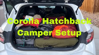 HOW I LIVE OUT OF MY CAR Corolla hatchback camper setup [upl. by Bibah616]