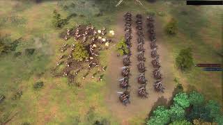 AOE4 COMPARE  30 Mangonels amp Nest of Bees vs 50 English Men at arms [upl. by Gonzales]