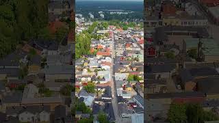 Finland Rauma finland rauma old unesco city travel relaxing music art drone song [upl. by Ennaillek830]