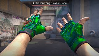 CS2 Updated BROKEN FANG GLOVES JADE [upl. by Ynaffik]