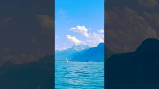 Lake Lèman Vevey of Canton Vaud Switzerland 🇨🇭 shortsfeed travel switzerland [upl. by Eeuqram]