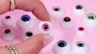 MAKING DOLL EYES  Tutorial  DIY  Polymer Clay amp Resin  Sculpture  BJD [upl. by Aeneas681]