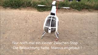 Wormser Stare  Blade 450  mit Hughes 500e  Scale  Erstflug [upl. by Phaedra]