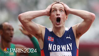 How Karsten Warholm obliterated the 400m hurdles World Record in epic Tokyo duel with Rai Benjamin [upl. by Maxentia]