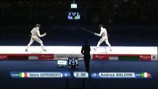 ECH 2010 Leipzig Mens Foil Final ASPROMONTE ITA vs BALDINI ITA [upl. by Gunter]