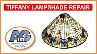 Tiffanystyle lampshade repairs by Artistry in Glass [upl. by Dash]